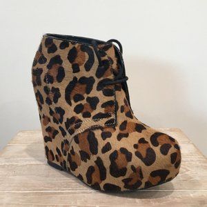 Steve Madden 'Annie-L' Leopard Wedge Bootie
